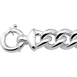 The Jewelry Collection Ketting Gourmet 16 mm 45 cm - Zilver