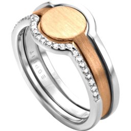 Esprit ESRG003012 Fuse ring - Zilver roségoudverguld - Rosékleurig - Ringmaat: 16.00 mm / maat 50
