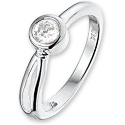 The Kids Jewelry Collection Ring Zirkonia - Zilver - Maat 16.00