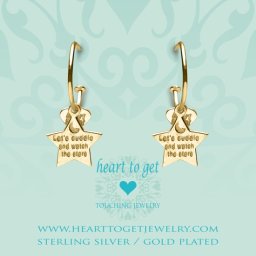 Heart to Get 925 Sterling Zilveren Goudkleurige Bohemian Star Oorbellen