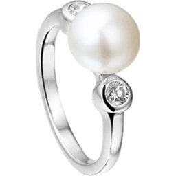 The Jewelry Collection Ring Parel En Zirkonia - Zilver - Maat 17.25
