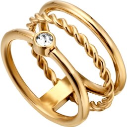 Esprit ESRG000422 Loris - Ring - Staal geelgoudverguld - Goudkleurig - maat 18.00mm