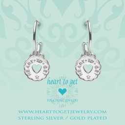 Heart to Get 925 Sterling Zilveren Bohemian Coin Heart Oorbellen