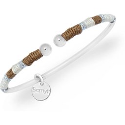 Scmyk armband BG-264 E Havana Spritz zilverkleurig