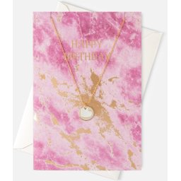 Orelia giftcard HAPPY BIRTHDAY, goudkleurige ketting