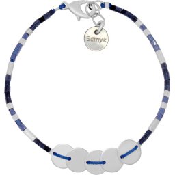 Scmyk armband BS-255 A Inky Hue zilverkleurig