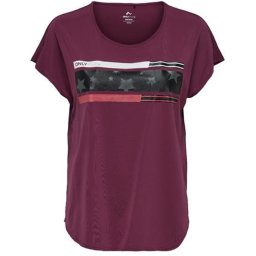 Only Play Audrey Loose Training Shirt Dames Sporttop - Beet Red - Maat M
