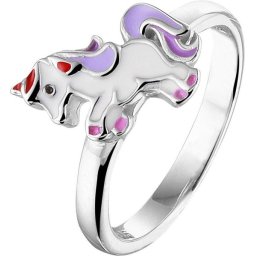 The Jewelry Collection - Ring Eenhoorn - Zilver - Maat 13.50