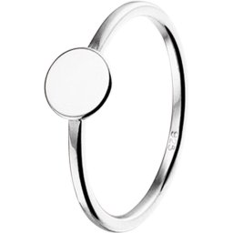The Jewerly Collection - Ring Rondje - Zilver - Maat 17.25