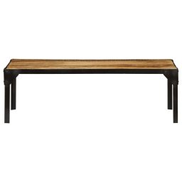 vidaXL Salontafel 110 cm massief ruw mangohout en staal