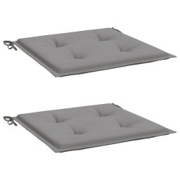 vidaXL Tuinstoelkussens 2 st 40x40x3 cm oxford stof grijs