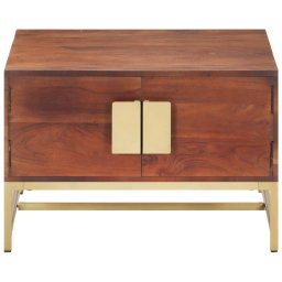 vidaXL Salontafel 67x67x45 cm massief mangohout honingbruin