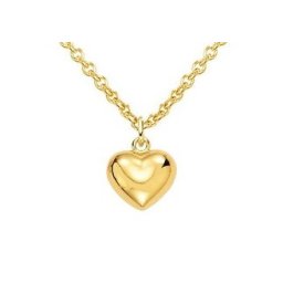 Glow Hanger hart 14x13mm - goud (14 kt)