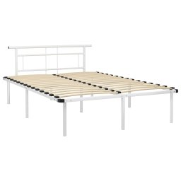 vidaXL Bedframe metaal wit 140x200 cm