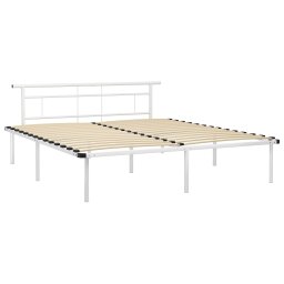 vidaXL Bedframe metaal wit 180x200 cm