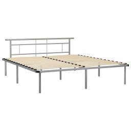 vidaXL Bedframe metaal grijs 200x200 cm