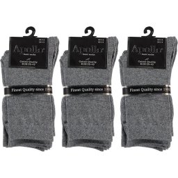 Apollo Maat 35-42 - 9P Sokken Grijs Melange