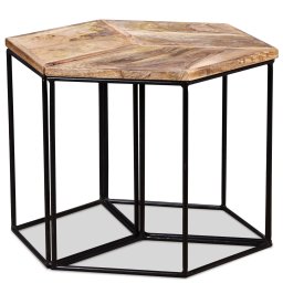 vidaXL Salontafel 56x48x40 cm massief mangohout