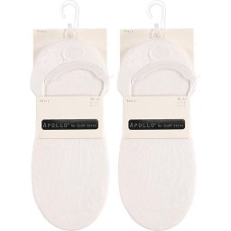 Sneakersokken White - Maat 42-47 - 6P Invisible - Apollo
