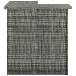 vidaXL Hoekbartafel 100x50x105 cm poly rattan grijs
