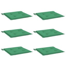vidaXL Tuinstoelkussens 6 st 50x50x3 cm oxford stof groen
