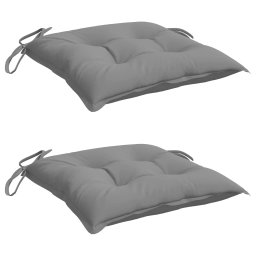 vidaXL Stoelkussens 2 st 40x40x7 cm oxford stof grijs
