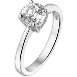 The Jewelry Collection - Ring Zirkonia - Zilver - Maat 17.75