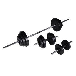 vidaXL Barbell- en dumbbellset 30,5 kg