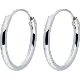 Lilly Zilveren Draadoorringen - 12 mm - Ronde Buis - 1 mm