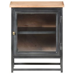 vidaXL Nachtkastje 40x30x50 cm massief acaciahout grijs