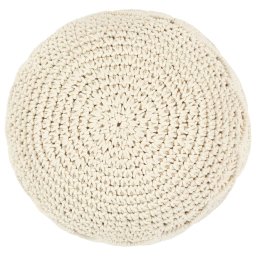 vidaXL Poef macramé handgemaakt 45x30 cm katoen