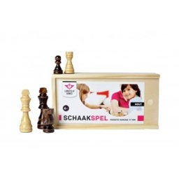 Schaakstukken Hout in Kist