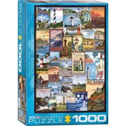 Lighthouses Vintage Posters Puzzel (1000 stukjes)