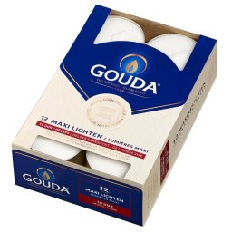 Gouda Maxi Lichten 10 Uur Wit 12st