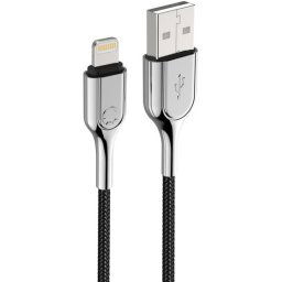 Cygnett Armoured Braided Lightning USB Kabel 2 Meter Zwart