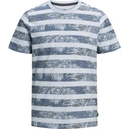 Jack & Jones - JPRDUSTIN BLU, AOP TEE SS CREW NECK - M - Soul Blue