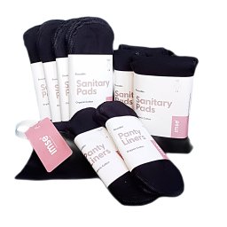 ImseVimse Full Cycle Kit - wasbaar maandverband en inlegkruisjes (Kleur: Zwart)