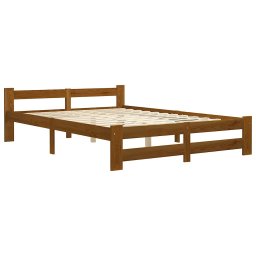 vidaXL Bedframe massief grenenhout honingbruin 140x200 cm