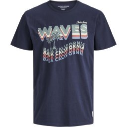 Jack & Jones - JORAIDENS TEE SS CREW NECK - S - Navy Blazer