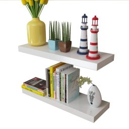 vidaXL Wandplanken 4 st 60 cm wit