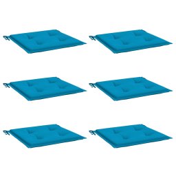 vidaXL Tuinstoelkussens 6 st 50x50x3 cm oxford stof blauw