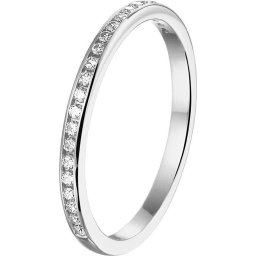 The Jewelry Collection - Aanschuifring Zirkonia - Dames - maat 16.00
