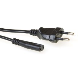 ACT AK5020 230V Stroomkabel Euro/C7 Female Zwart - 1,5 meter
