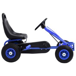 vidaXL Skelter met pedalen en pneumatische banden blauw