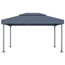 vidaXL Prieel 400x300 cm aluminium antraciet
