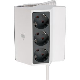 Brennenstuhl 1150070 Klemmende Stekkerdoos - 3 sockets - 3 meter - Klembaar - Klembreedte 5 cm