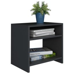 vidaXL Nachtkastje 40x30x40 cm bewerkt hout zwart