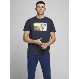 Jack & Jones - JORSUITE TEE SS CREW NECK - S - Navy Blazer - Mannen