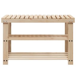 vidaXL Schoenenrek met bankje 2-in-1 massief vurenhout