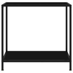 vidaXL Wandtafel 80x35x75 cm gehard glas zwart